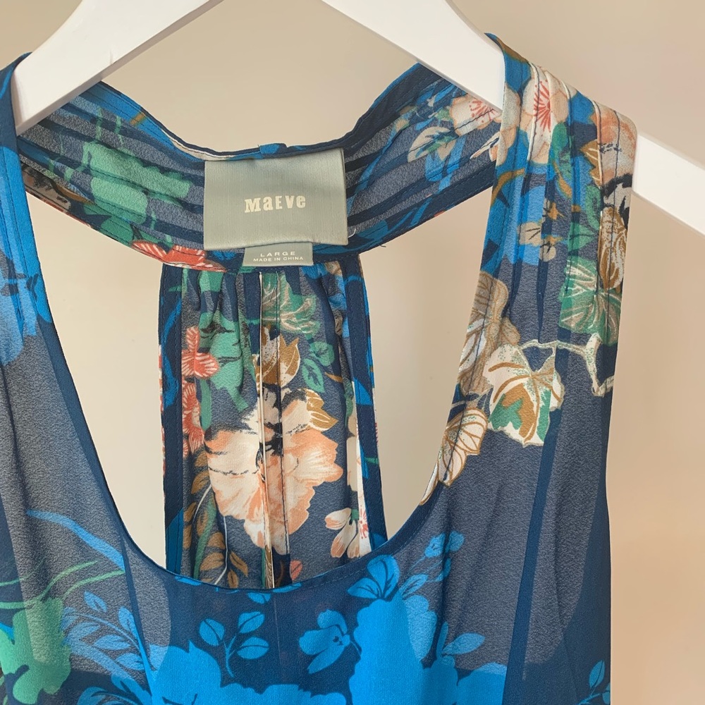 Anthropologie high-low racer back dress